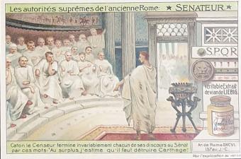 Liebig chromo grote autoriteiten oude Rome 1911