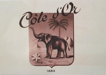 Côte d'Or prentkaart 1906 eerste logo met olifant