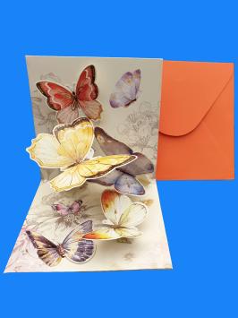 Pop-up 'For You' greeting card with butterfly design, buy-chromos.com